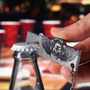 МЕТАЛЛИЧЕСКИЙ ЧЕРЕП ОТКРЫТКА ДЛЯ КРЫШЕК ПИВНЫХ БУТЫЛОК