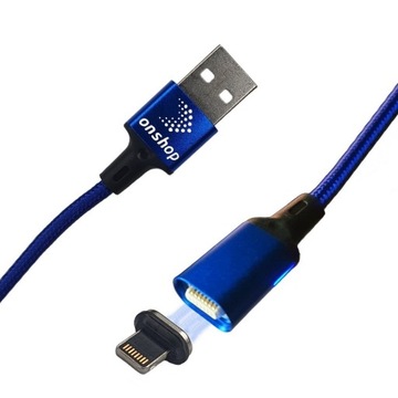 KABEL MAGNETYCZNY ONSHOP 8PIN APPLE Nylon 1M 3A QC