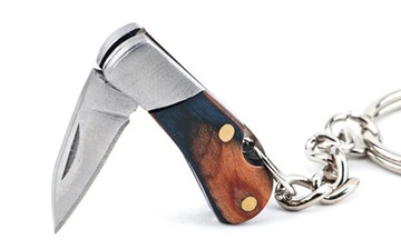 МИНИ НОЖ КАРМАННЫЙ НОЖ БРЕЛОК СТАЛЬ + ДЕРЕВО