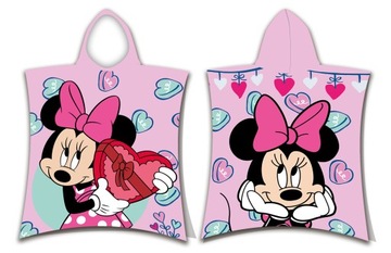 MYSZKA MINNIE Ręcznik DZIECIĘCY z Kapturem PONCHO OKRYCIE KĄPIELOWE DISNEY