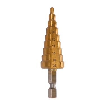 Сверла для ступеньки «ёлочка» из быстрорежущей стали 3-20 мм 3 шт.