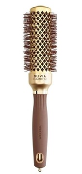SZCZOTKA OLIVIA GARDEN EXPERT BLOWOUT SHINE WAVY BRISTLES GOLD&BROWN 35 MM