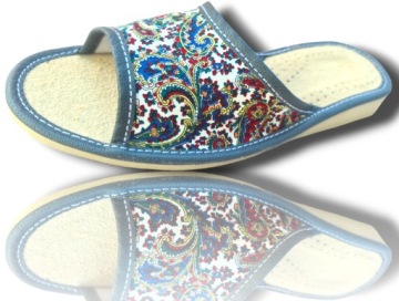 Тапочки женские кожаные ребята размером 38 размеров łowickie 36-41