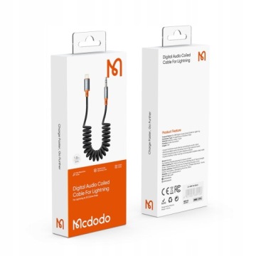 MCDODO AUX КАБЕЛЬ ДЛЯ IPHONE X 14 АДАПТЕР LIGHTNING MINI JACK 2M
