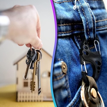 ПЛАСТИКОВЫЙ ДВУХСТОРОННИЙ БРЕЛОК EDC CRABINER S