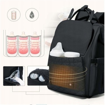 БОЛЬШОЙ МНОГОФУНКЦИОНАЛЬНЫЙ РЮКЗАК ДЛЯ КОЛЯСКИ РЮКЗАК-ОРГАНИЗАТОР ДЛЯ МАТЕРИ, ЧЕРНЫЙ, 20 Л