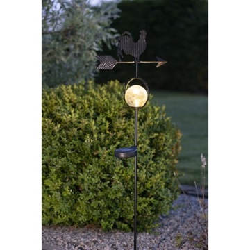 Уличный светодиодный светильник SOLAR Флюгер ЧЕРНЫЙ 81 см для наружного применения IP44