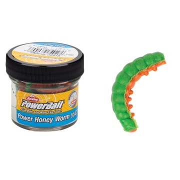 BERKLEY POWERBAIT HONEY WORM GREEN/ ORANGE