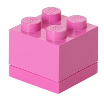 LEGO Pojemnik 4 MINI Klocek Pudełko RÓŻOWY