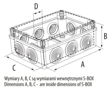 КОРОБКА НАВЕРХНЕГО МОНТАЖА 206 S-BOX IP55 078183