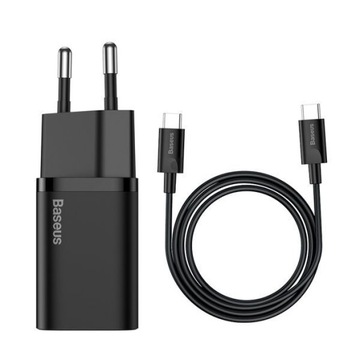 BASEUS SZYBKA ŁADOWARKA DO TELEFONU ZASILACZ USB-C TYP-C 25W PD + KABEL