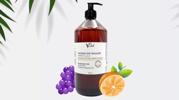 OLEJEK DO MASAŻU ENERGIZUJĄCY POMARAŃCZA & OLEJ Z PESTEK WINOGRON 1000 ML
