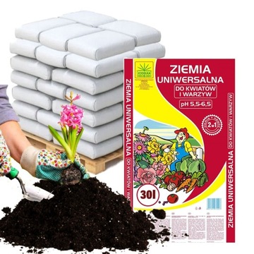 ZIEMIA UNIWERSALNA DO KWIATÓW WARZYW MIESZANKA ZIEMI PLUS NAWÓZ