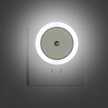 LAMPKA LED 1W NOCNA DLA DZIECI DO ZASYPIANIA DO KONTAKTU CZUJNIK ZMIERZCHU