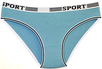 Женские трусы SPORT из хлопка, гладкие, XL, 8 шт.