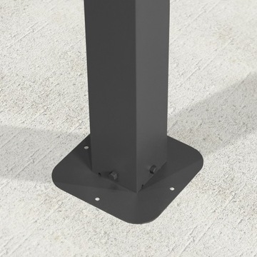 Пергола-терраса, серая с бежевым покрытием, 3х2,9 м