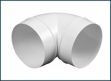 Колено круглое фи 100мм 90* вентиляционный канал ПВХ