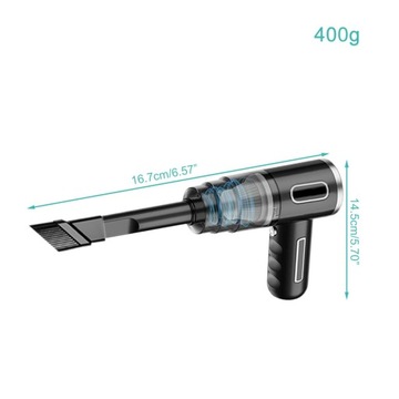 Ручной пылесос Мини-беспроводной ручной пылесос, черный, двойные автомобильные фильтры