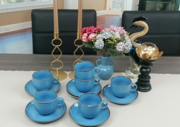 КОФЕЙНЫЙ СЕРВИС BOGUCICE RUSTIC BLUE 36 ЭЛЕМЕНТОВ