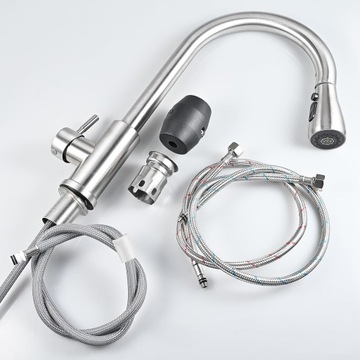 КУХОННЫЙ смеситель, ВЫДВИЖНОЙ излив, смеситель, ВЫДВИЖНАЯ ВЕРХНЯЯ ДУШЕВАЯ ВЕРСИЯ