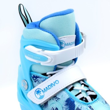Детские регулируемые роликовые коньки MADIVO синие 30-33