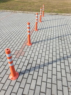 Гибкий, светоотражающий, блокирующий дорожный столбик, 75 см.