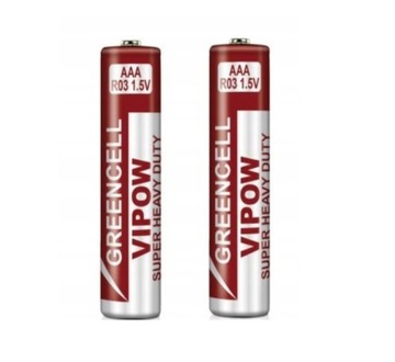 BATERIE VIPOW GREENCELL R03 PALUSZKI AAA MAŁE PALUSZKI DO PILOTA 1,5V 2szt.