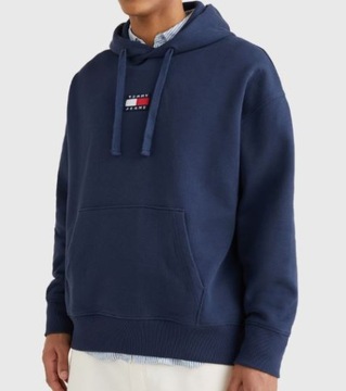 Tommy Jeans bluza TJM Tommy Badge Hoodie granatowy