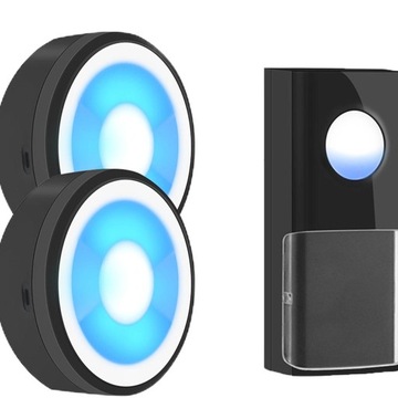 IP55 Беспроводной дверной звонок Водонепроницаемый многофункциональный приемник с 1 кнопкой и 2