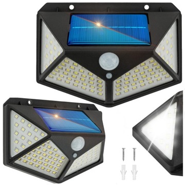 4x солнечные садовые фасадные лампы с датчиком