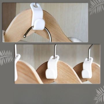 100 SZT. HACZYKI DO WIESZAKÓW DOMOWYCH HACZYKI ŁĄCZĄCE DO WIESZAKÓW SPACE SAVIN