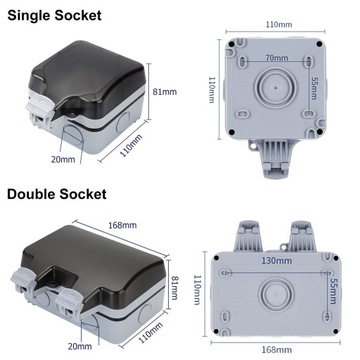 ВОДОНЕПРОНИЦАЕМАЯ ПЫЛЕЗАЩИТНАЯ РОЗЕТКА + USB IP66