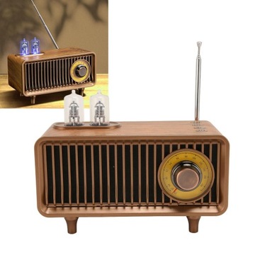 RETRO RADIO GŁOŚNIK BLUETOOTH FM STEREO SOUND KUCHENNE DREWNIANE