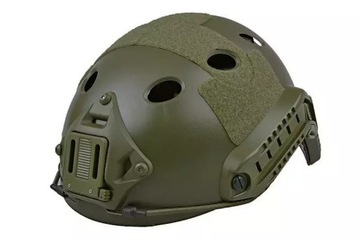 Hełm REGULOWANY Kask X-Shield FAST NVG KLIPSY + montaże i poduszki Zielony