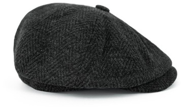 Elegancki wełniany kaszkiet męski w jodełkę Cabby cz23407-1