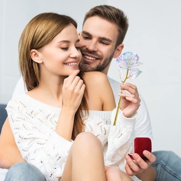 24- KARATOWA ZŁOTA WIECZNA RÓŻA EKSKLUZYWNY ROMANTYCZNY PREZENT DLA NIEJ