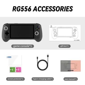 Портативная консоль ANBERNIC RG556, 128 ГБ, Android 13 Touch, 5,48 дюйма