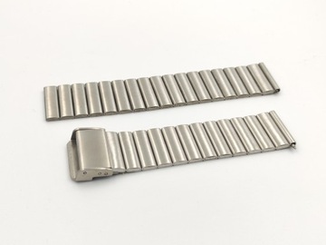 Pasek BRANSOLETA DO ZEGARKA SMARTWATCHA 22mm UNIWERSALNA SREBRNA STALOWA