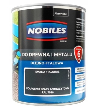 Farba NOBILES FTALONAL szary antracyt półpołysk 5L