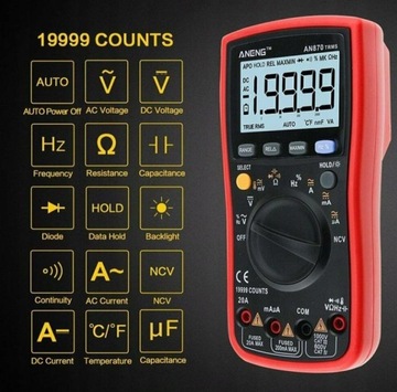 ANENG AN870 multimetr cyfrowy 19999 zlicza True RM