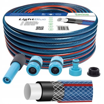 4-СЛОЙНЫЙ САДОВЫЙ ШЛАНГ 22 БАР 3/4 30 М + НАКОНЕЧНИК СПРИНКЕР ПОЛИРОВКА