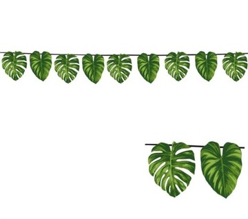 GIRLANDA HAWAJSKA MONSTERA LIŚCIE EGZOTYCZNE 3M