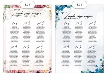 ПЛАН СВАДЕБНОГО СТОЛА СПИСОК СВАДЕБНЫХ ГОСТЕЙ ПРИВЕТСТВЕННАЯ ДОСКА 50x70 - ВЫКРОЙКИ