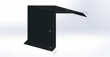 Wiatrownica mała antracyt połysk RAL7016 2mb