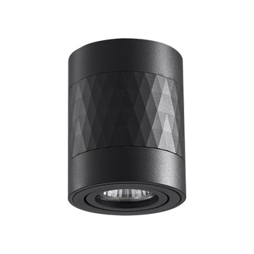 LAMPA OPRAWA SUFITOWA RUBIN ROMB GU10 CZARNA