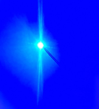 Светодиод SMD 0805 с синими проводами длиной 30 см.