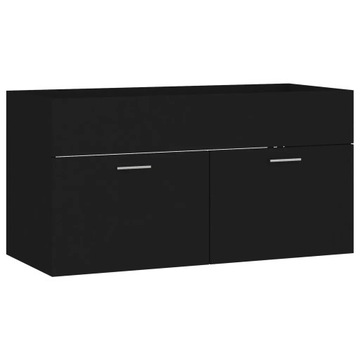 Szafka pod umywalkę, czarna, 90x38,5x46 cm, płyt