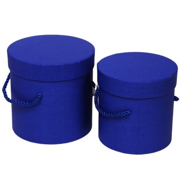PUDEŁKO PUDEŁKA NA KWIATY PREZENT FLOWER BOX KOMPLET 2 SZTUKI NIEBIESKI