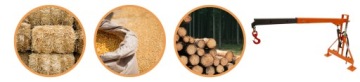 Сельскохозяйственный кран-лебедка с подъемной стрелой для трактора Geograss EL200