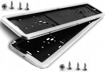 2x RAMKI TABLIC REJESTRACYJNYCH CHROM NIERDZEWKA